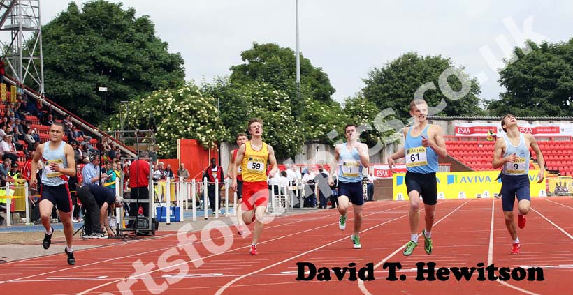 No 61 Nicholas Petrou (N York) wins the 400 metres Inter Boys.